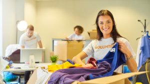 Charity shop volunteers